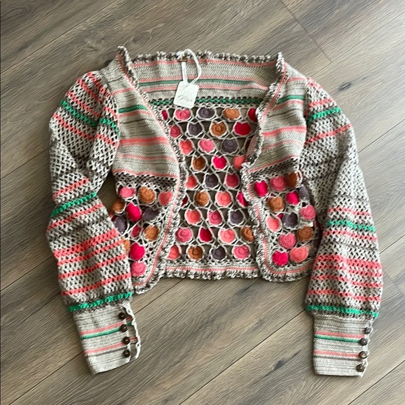 Multicolor Knit Cardigan Sweater - Picture 5 of 7